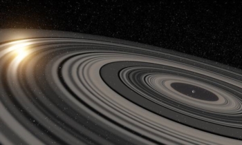Ecco il 'signore degli anelli', è un pianeta gigante. Ha un sistema di anelli largo120 milioni di chilometri