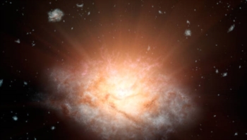 La galassia più luminosa mai vista. Brilla 300.000 miliardi di volte più del nostro Sole